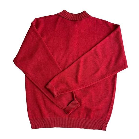 Norm Thompson Mens Vintage Red Wool Knitted Sweater with‎ Elbow Pad Size XL - Picture 2 of 11